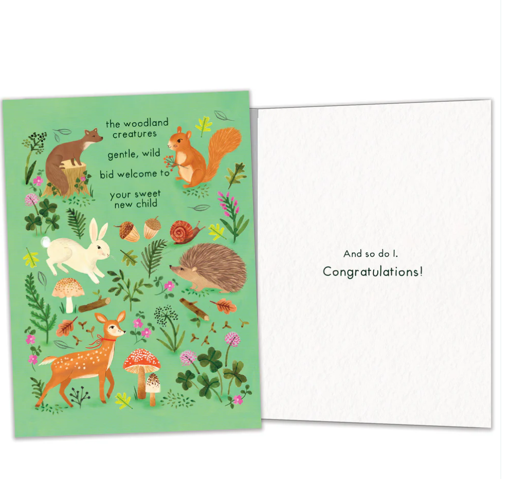 Tree Free Greeting Card Hello Little One - New Baby