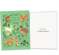 Tree Free Greeting Card Hello Little One - New Baby