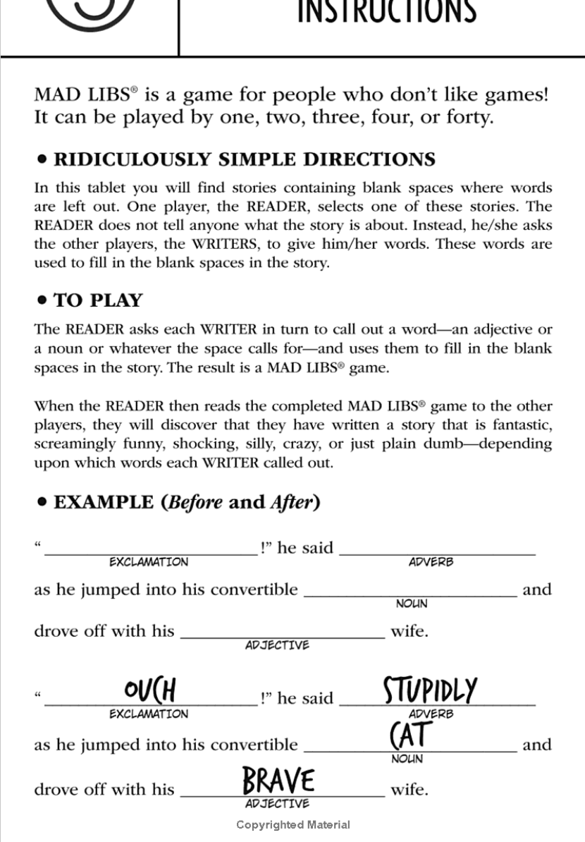 Mad Libs Star Wars Droids Mad Libs