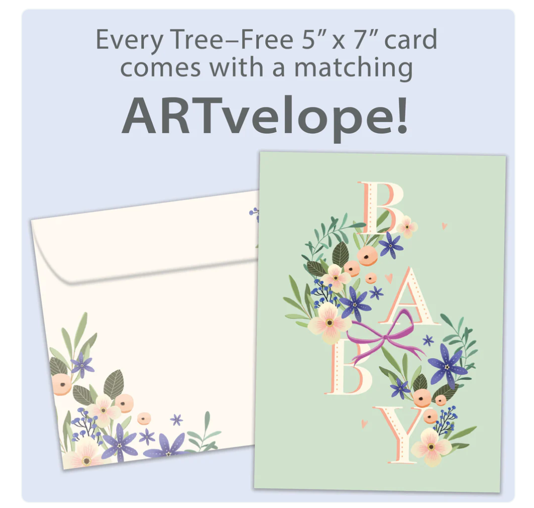 Tree Free Greetings Baby Green