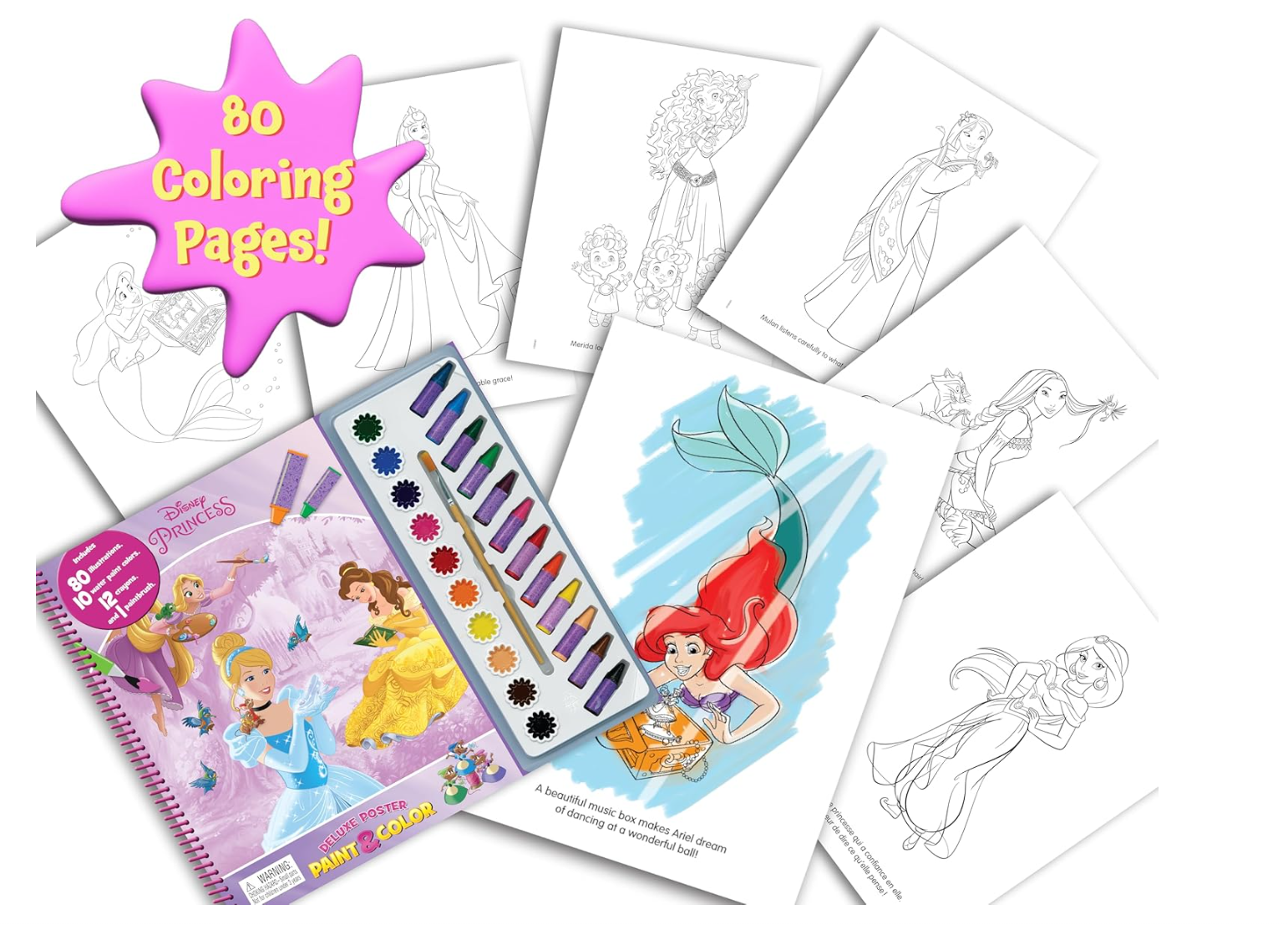Phidal Publishing Inc. DISNEY PRINCESS DELUXE POSTER PAINT & COLOR