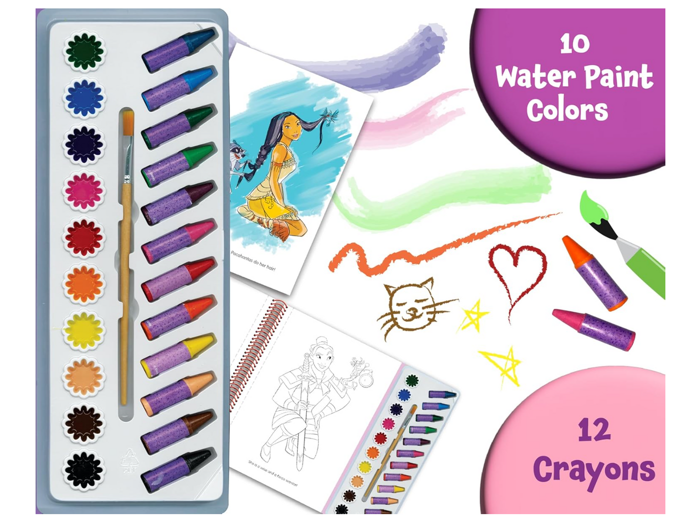 Phidal Publishing Inc. DISNEY PRINCESS DELUXE POSTER PAINT & COLOR