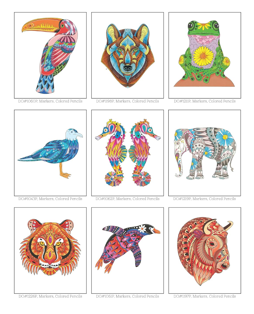 Color This! Birds & Animals Colouring Book