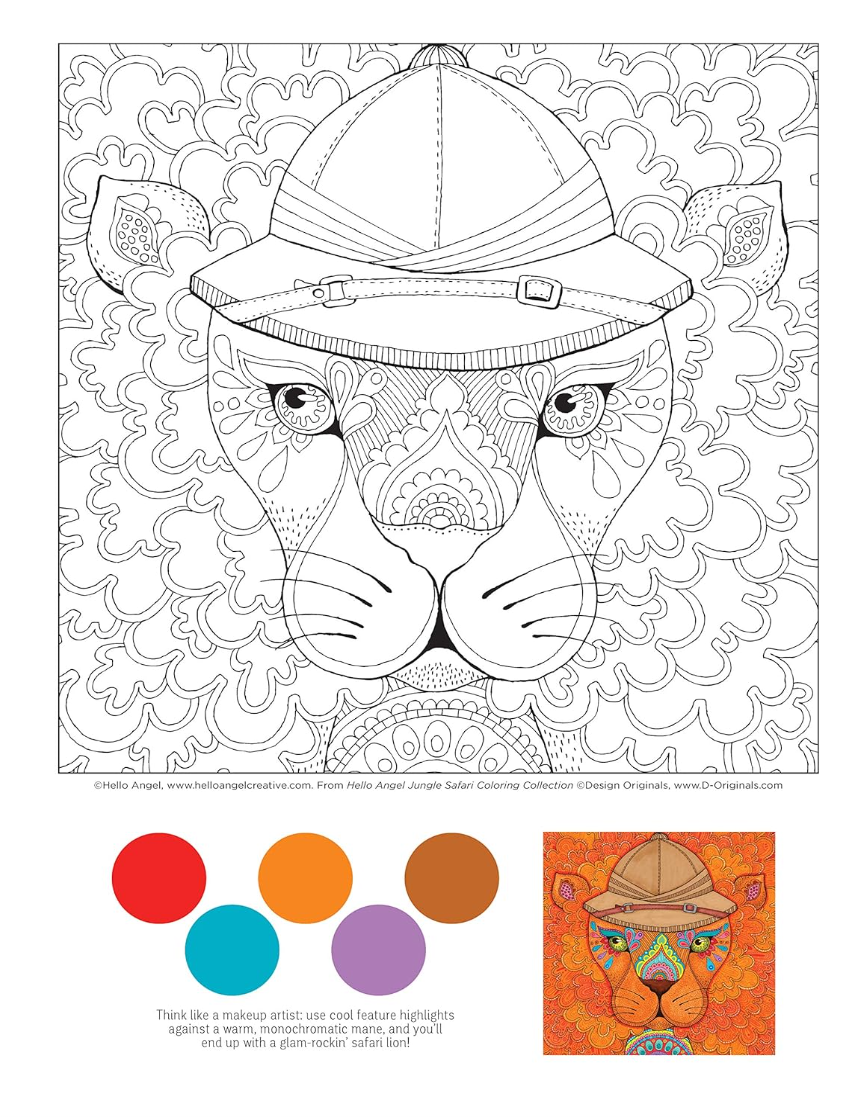Hello Angel Jungle Safari Colouring Collection
