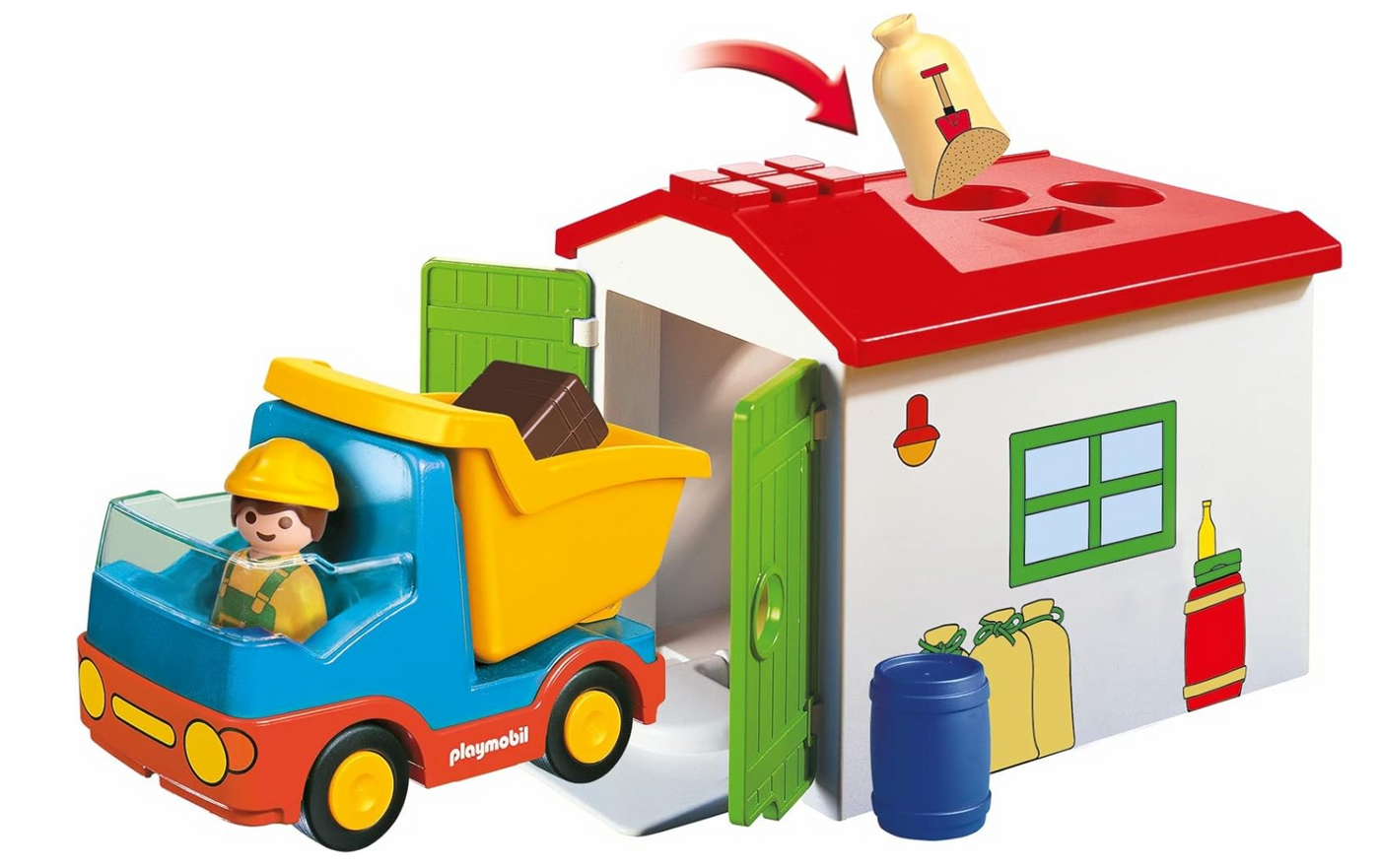 Playmobil Construction Truck With Garage 70184