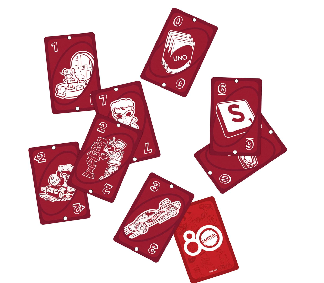 Mattel Ruby Red Uno 80th