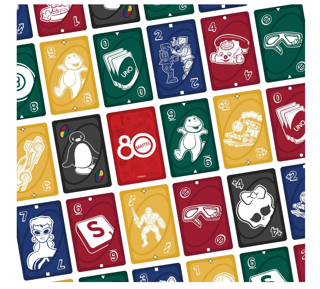 Mattel Ruby Red Uno 80th