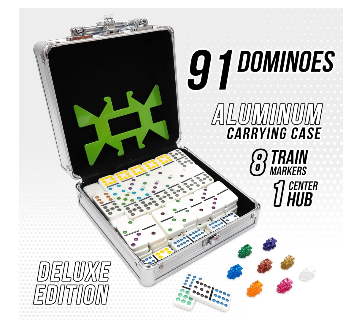 University Games Mexican Train Double 12 Dominoes With Case