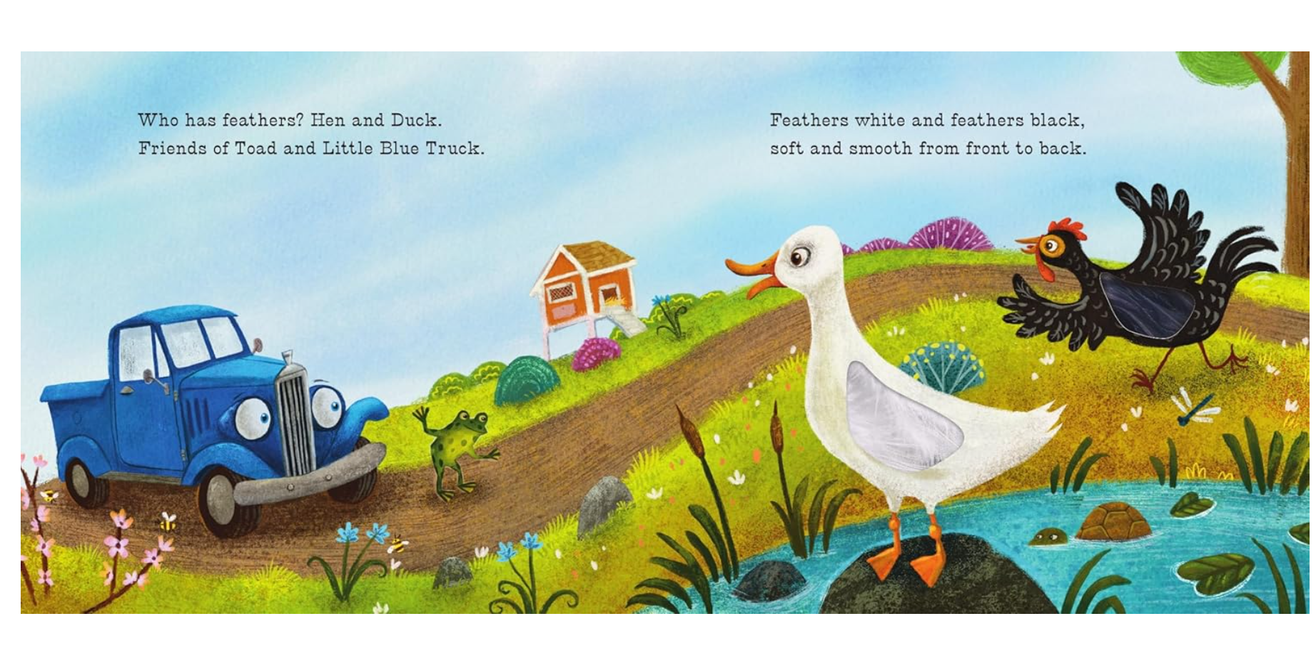 Little Blue Truck Feeling Happy: A Touch-and-Feel Book