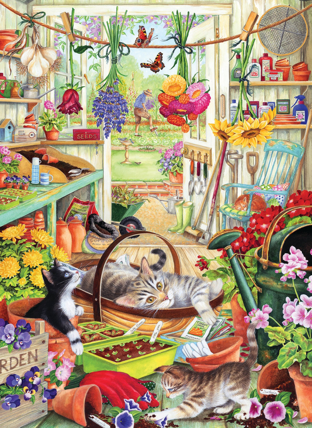 Cobblehill Potting Shed Cats 500 Piece