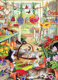 Cobblehill Potting Shed Cats 500 Piece