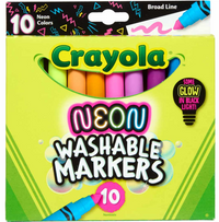 Crayola Neon Broadline 10ct Washable Markers
