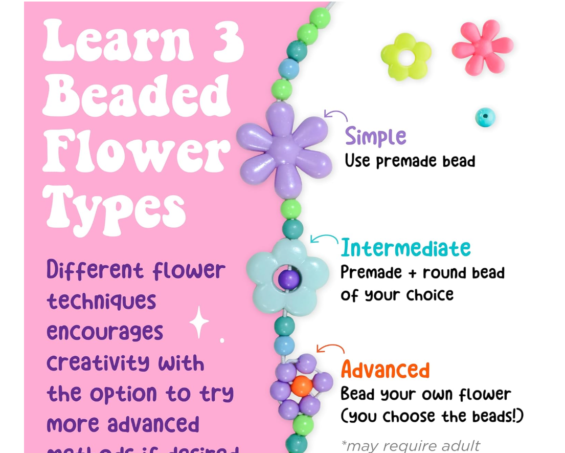 Creativity For Kids Beaded Flowers Bracelet