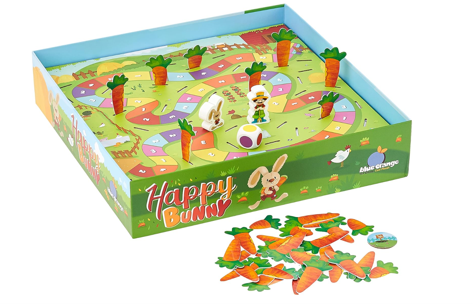 Blue Orange Happy Bunny