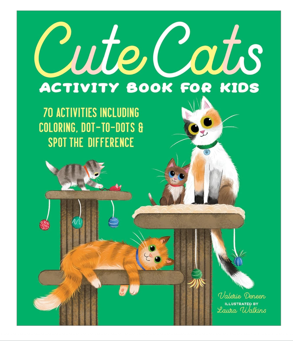 Valerie Deneen Cute Cats Activity Book For Kids