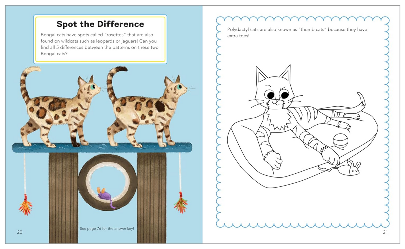Valerie Deneen Cute Cats Activity Book For Kids