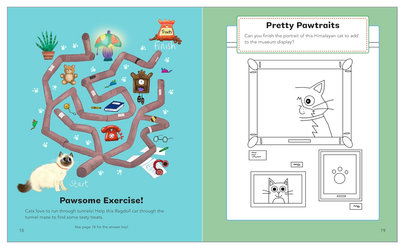 Valerie Deneen Cute Cats Activity Book For Kids