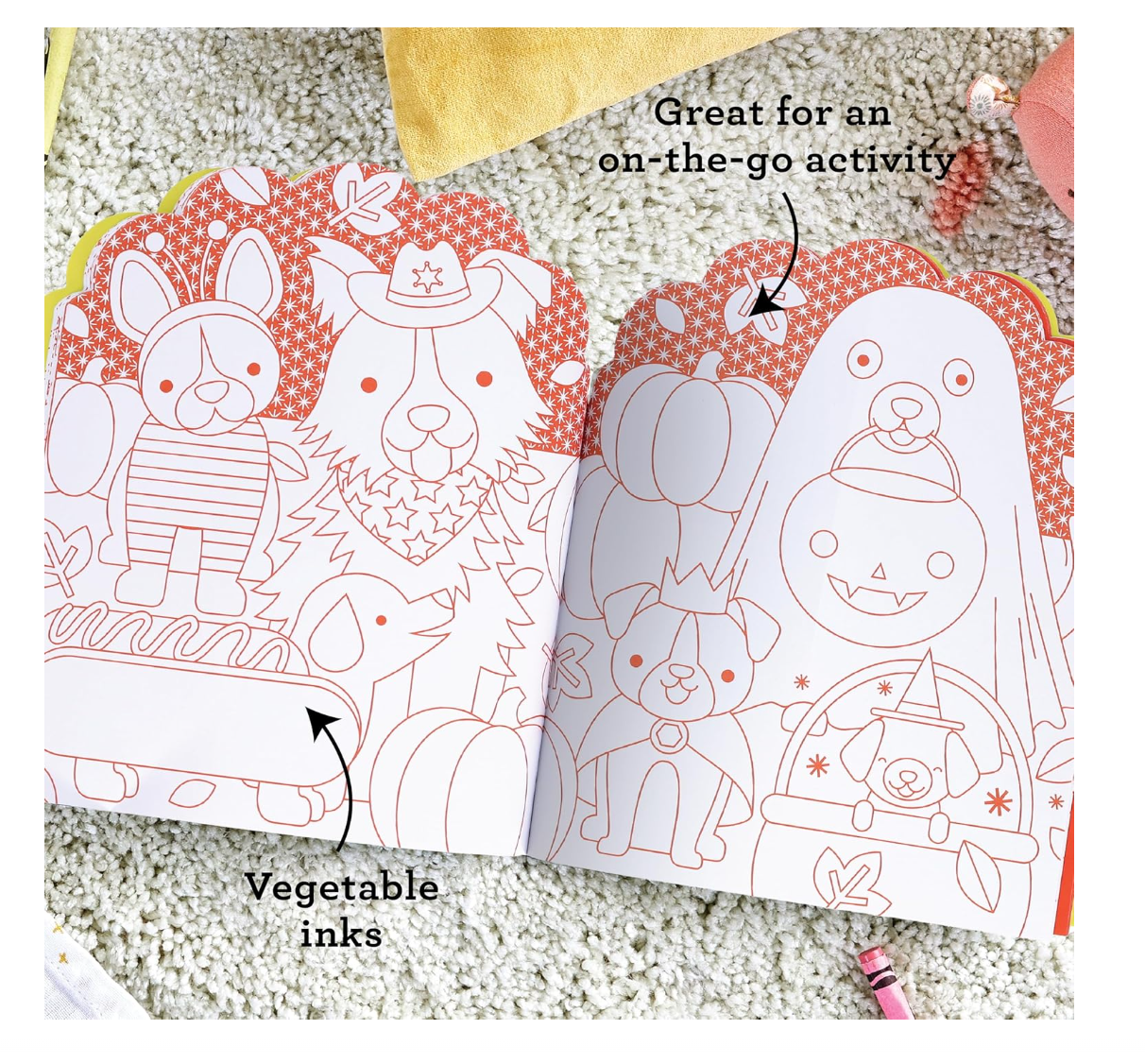 Petit Collage Dogs Coloring Book + Stickers