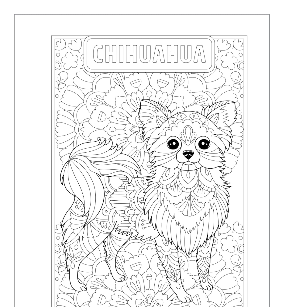 Stress Relief Dog Coloring Book 35 Detailed Designs for Adults