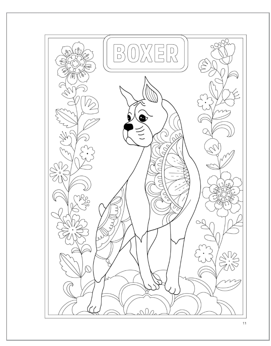 Stress Relief Dog Coloring Book 35 Detailed Designs for Adults
