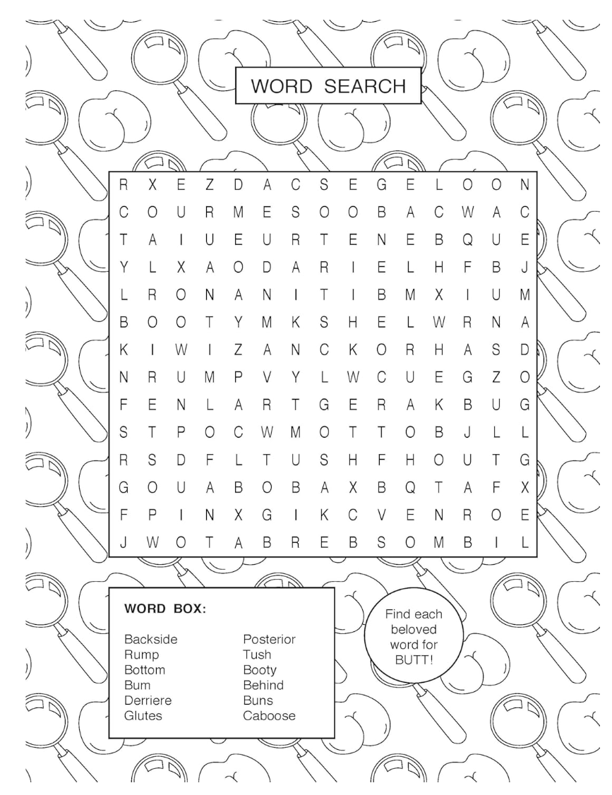 Val Brains The Ultimate Butt Coloring and Activity Book