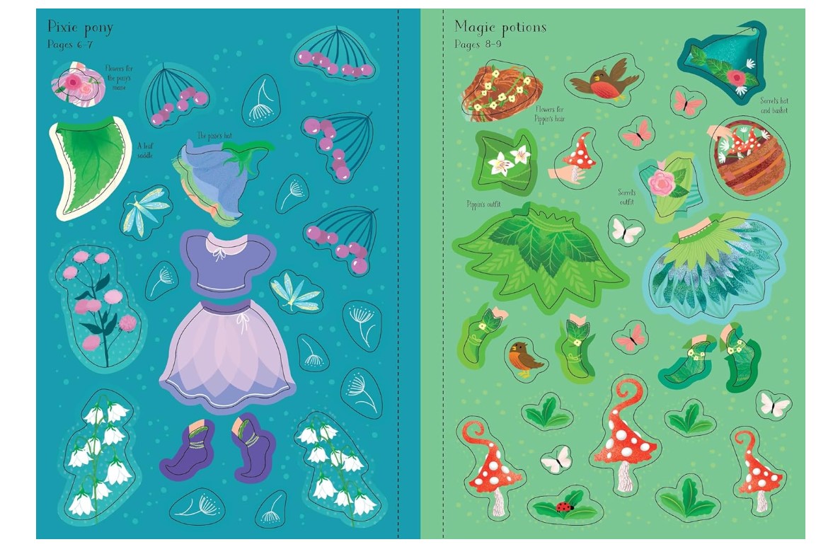 Usborne Little Sticker Dolly Dressing Pixie