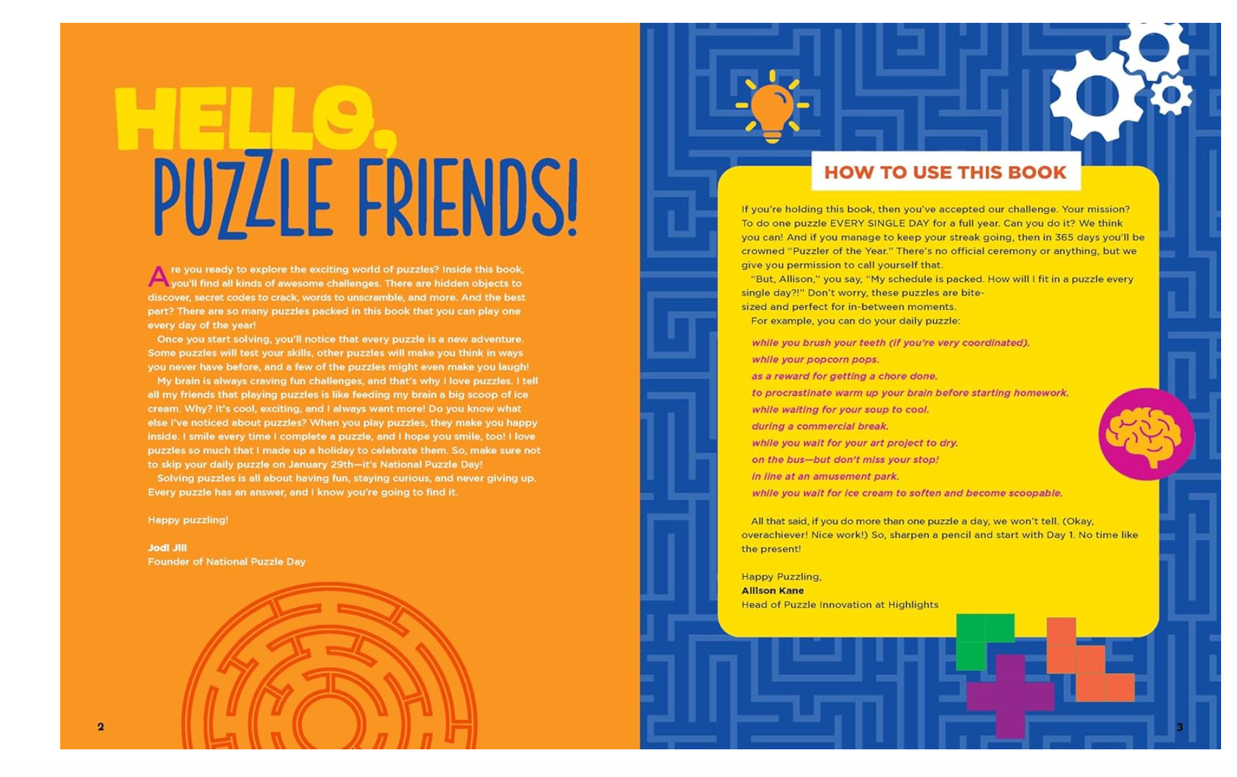 Highlights Puzzle-a-Day Challenge: Bite-Size Puzzles All Year Long
