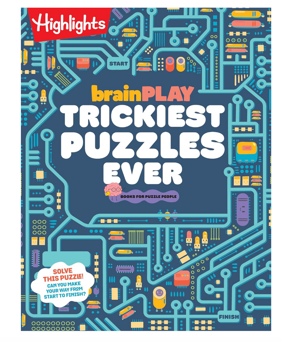 Highlights brainPLAY Trickiest Puzzles Ever
Extra Tricky Brain Teasers, Logic Puzzles and Games for Kids 7 and Up, Over 200 Brain Games for Kids