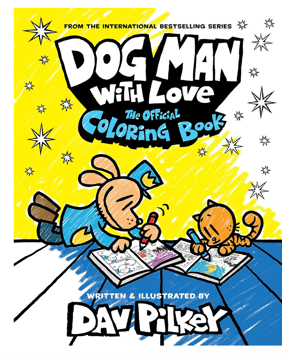Dav Pilkey Dog Man With Love Colouring Book