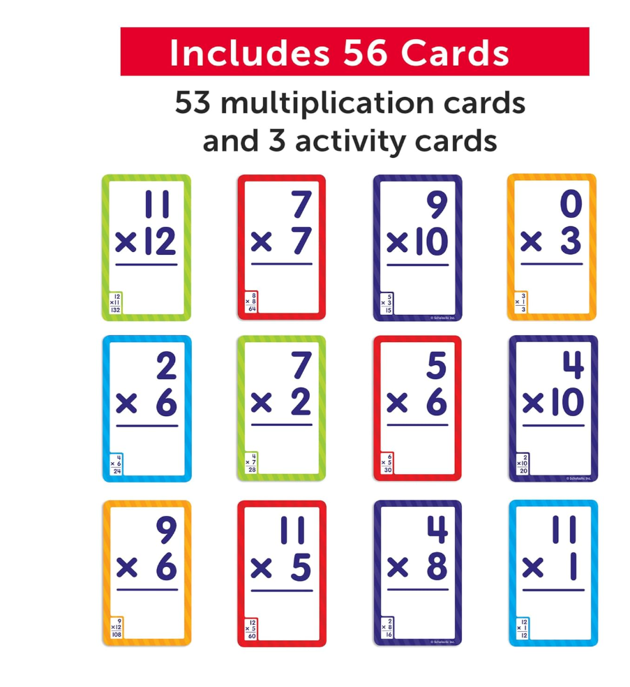 Scholastic Multiplication Flashcards