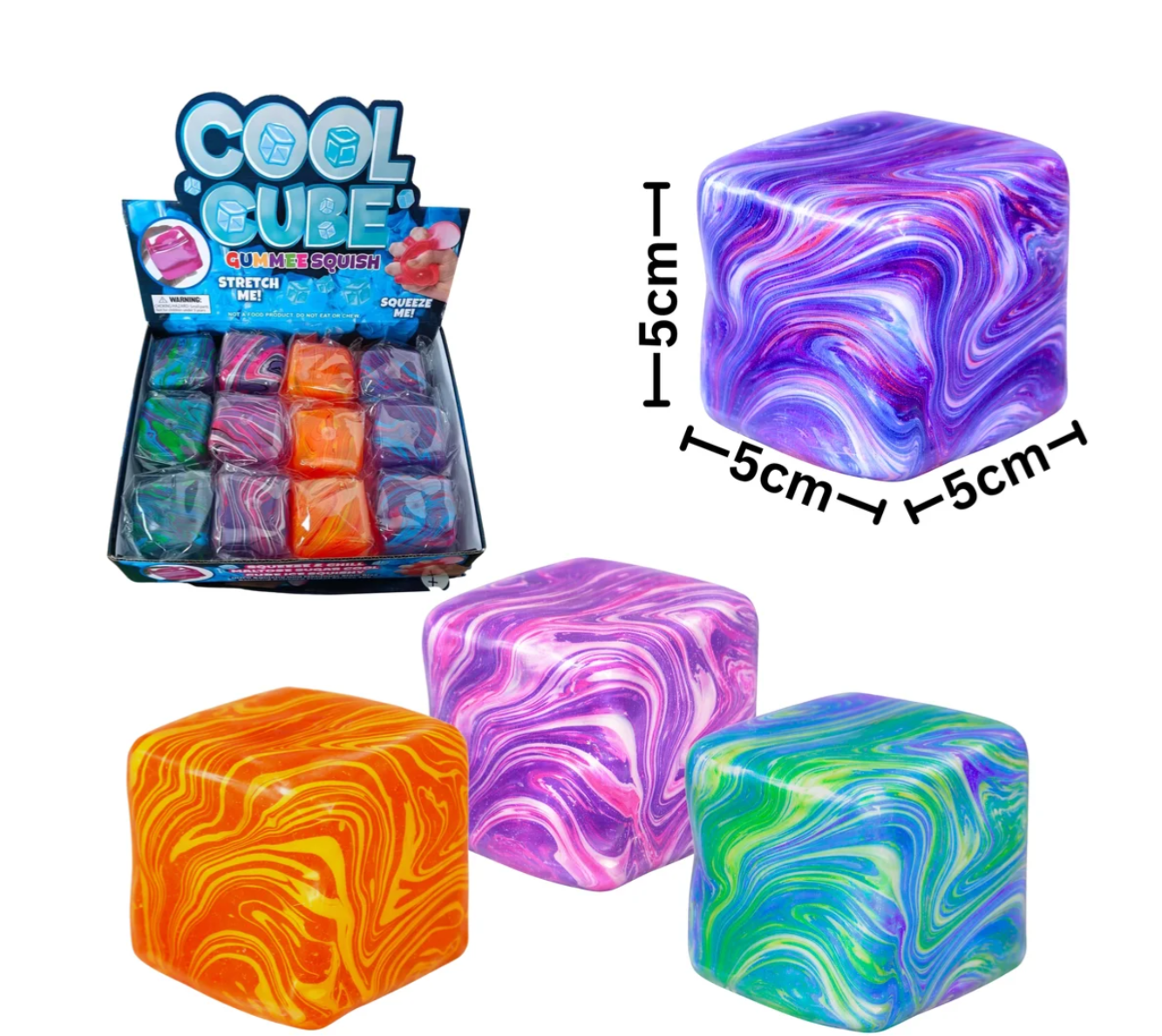 Swirl Sugar Squish Cube 5cm
