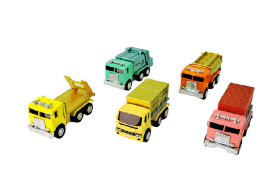 Alloy Alley Large Metallic Truck In Container Box Assorted