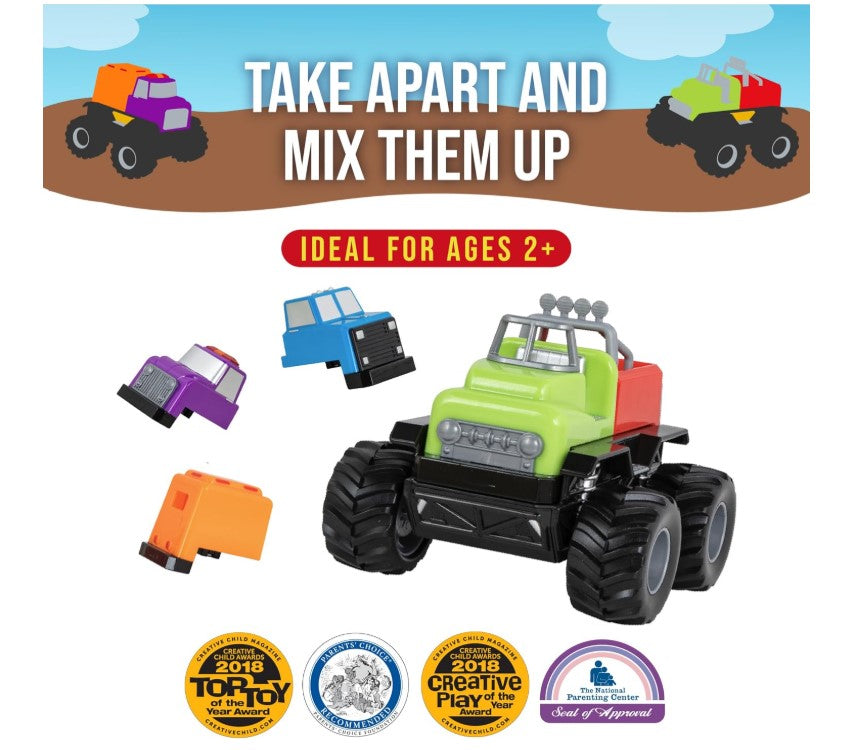 Popular Playthings Magnetic Monster Build-A-Truck