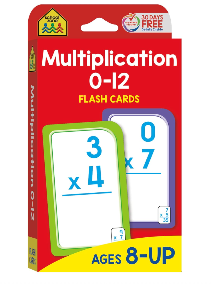 School Zone Multiplication Flashcards