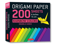 Tuttle Origami Paper 200 Sheets Rainbow Colors