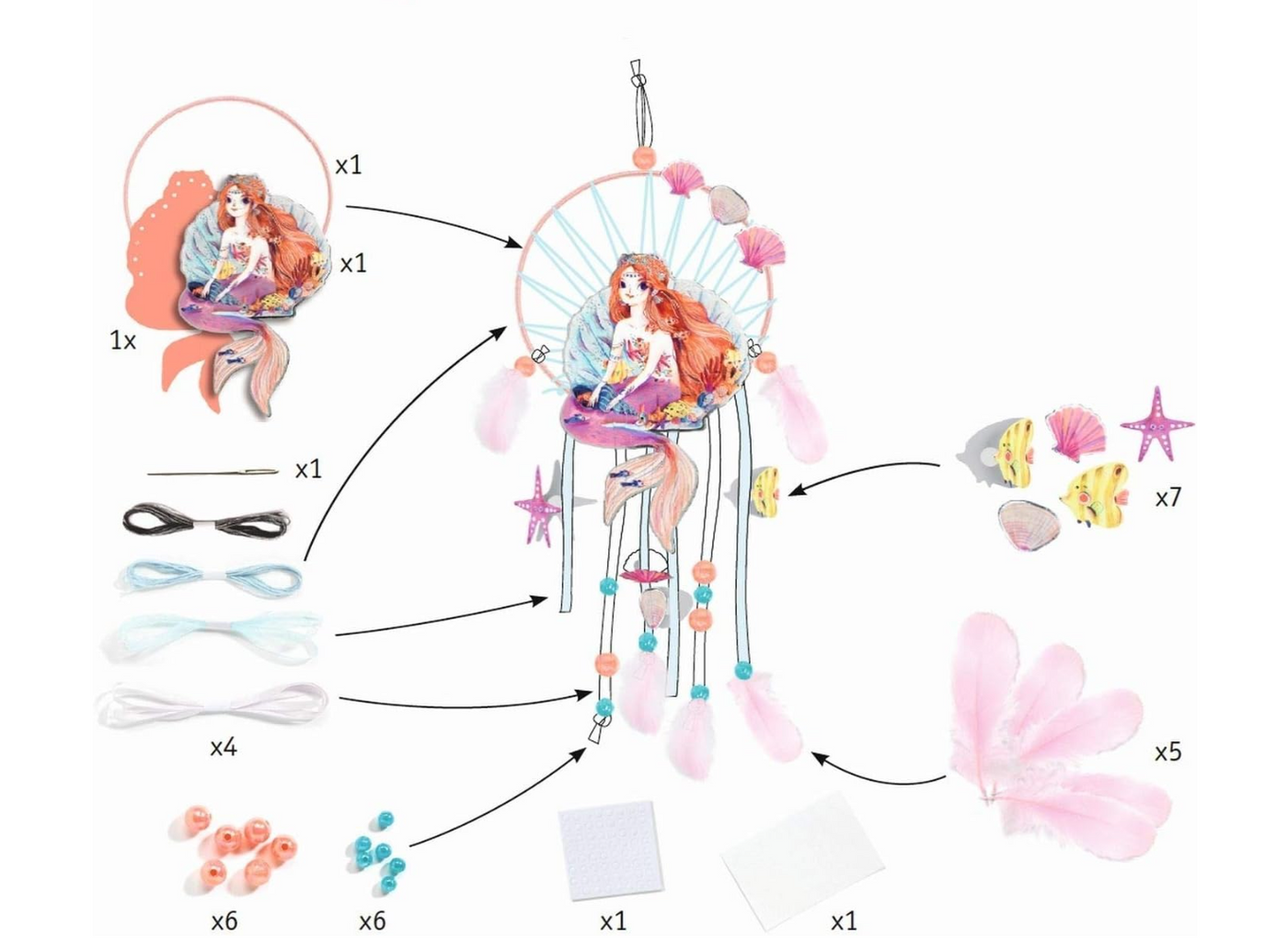 Djeco Gentle Mermaid Dreamcatchers