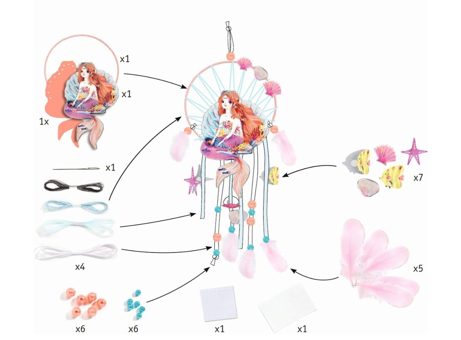 Djeco Gentle Mermaid Dreamcatchers