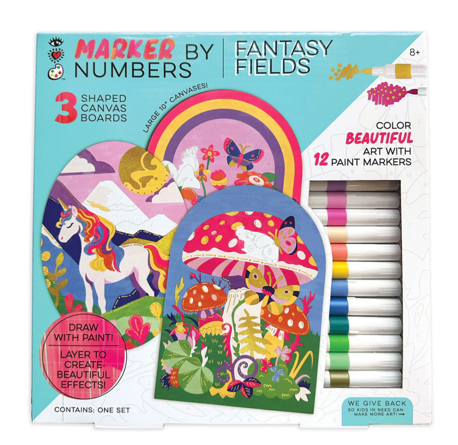 Bright Stripes Fantasy Fields -  Marker By Number
