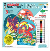 Bright Stripes Dragons - Marker By Number