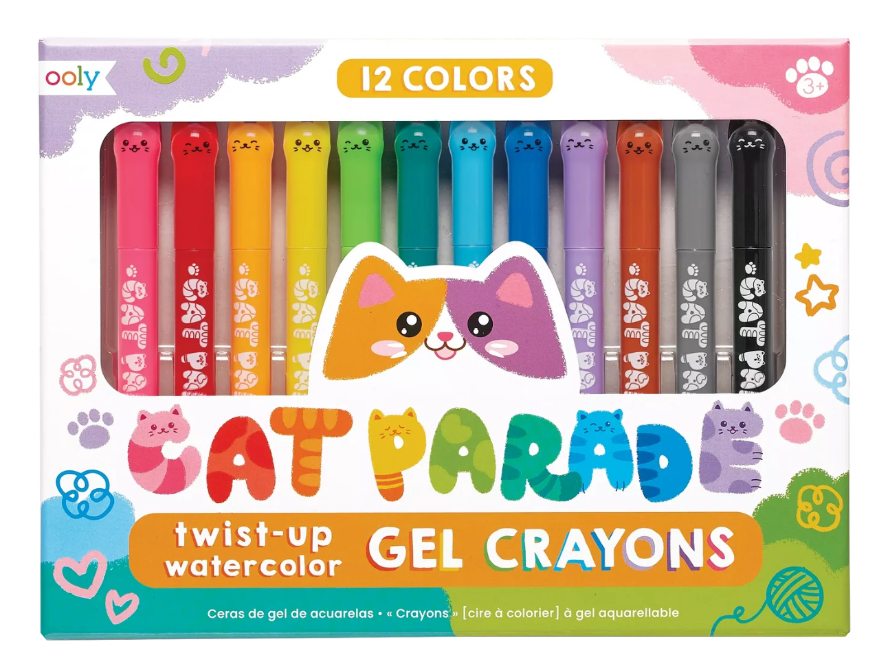 Bright Stripes: Cat Parade Twist-Up Watercolour Gel Crayons