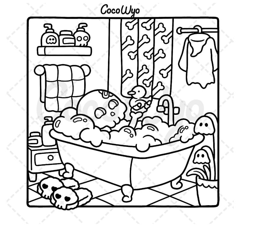 Spooky Cute Cute & Comfy Colouring Book Coco Wyo