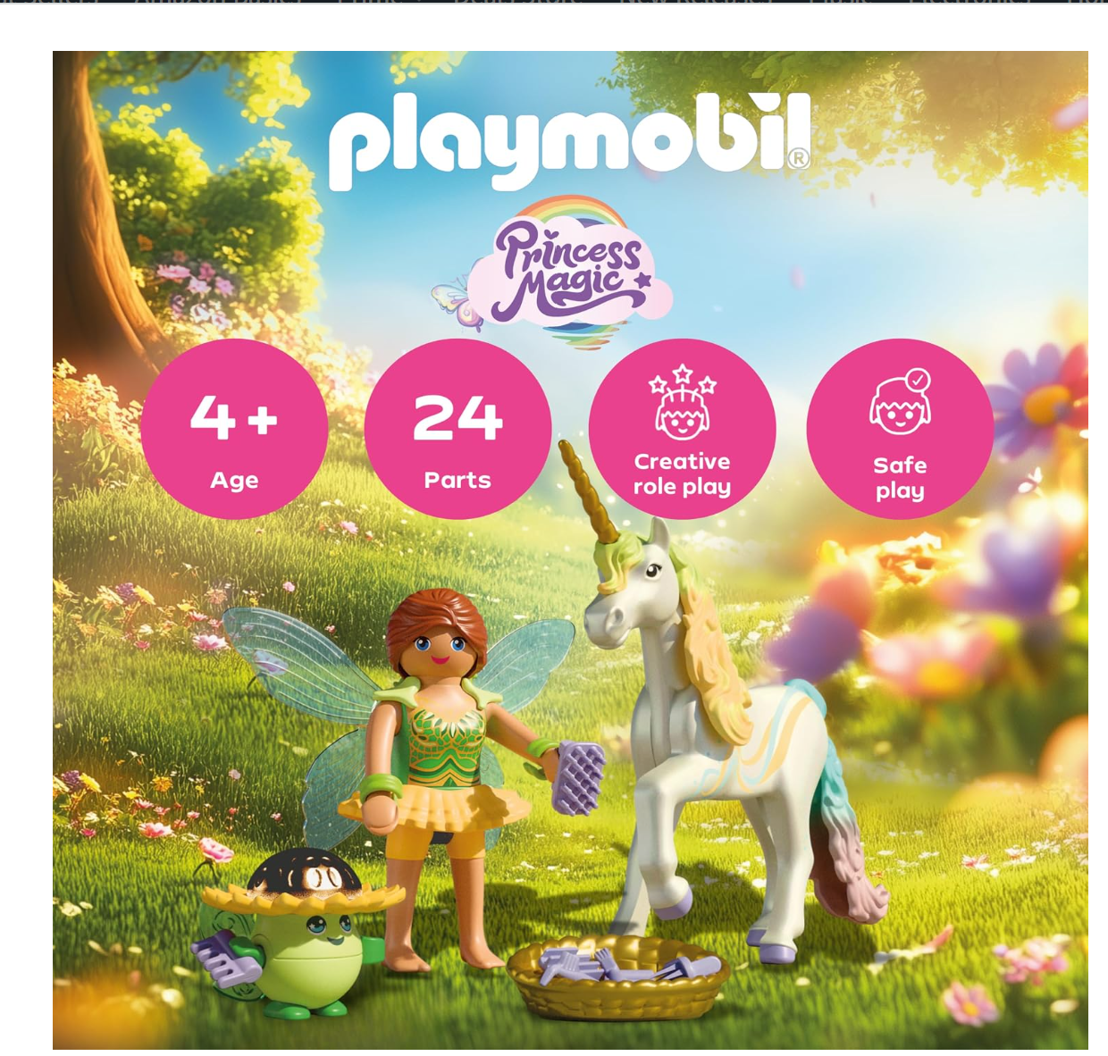 Unicorn Rainbow Flower with Fairy - Playmobil Magic Unicorns 71840