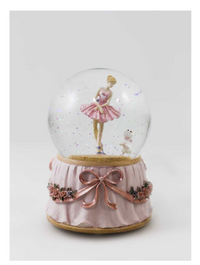 Pink Ballerina Spinning Snow Globe