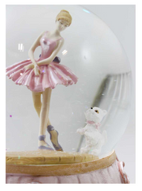 Pink Ballerina Spinning Snow Globe