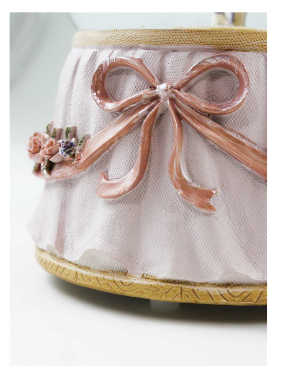 Pink Ballerina Spinning Snow Globe