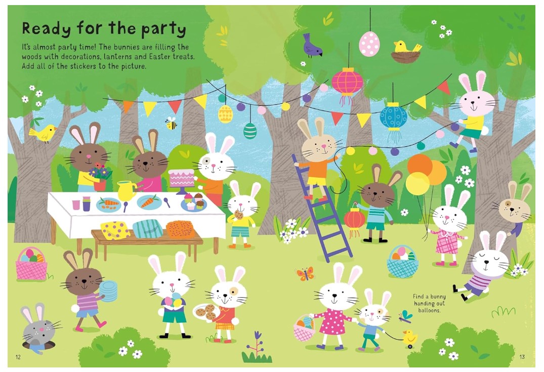 Usborne Little First Stickers Easter Bunnies