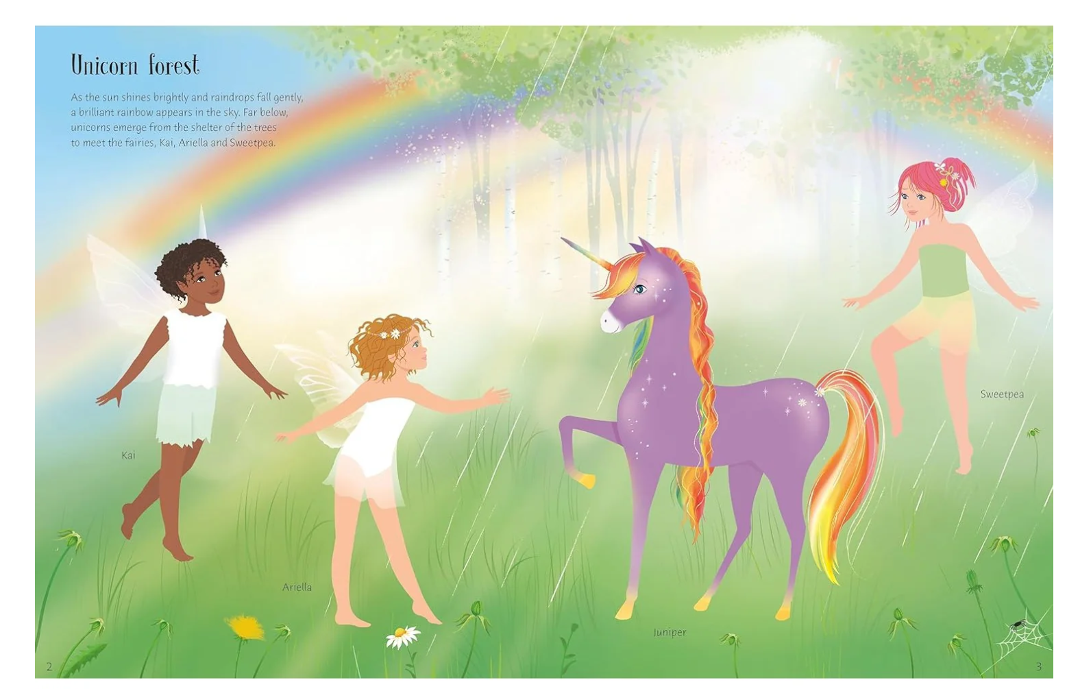 Usborne Rainbow Unicorns Sticker Dolly Dressing