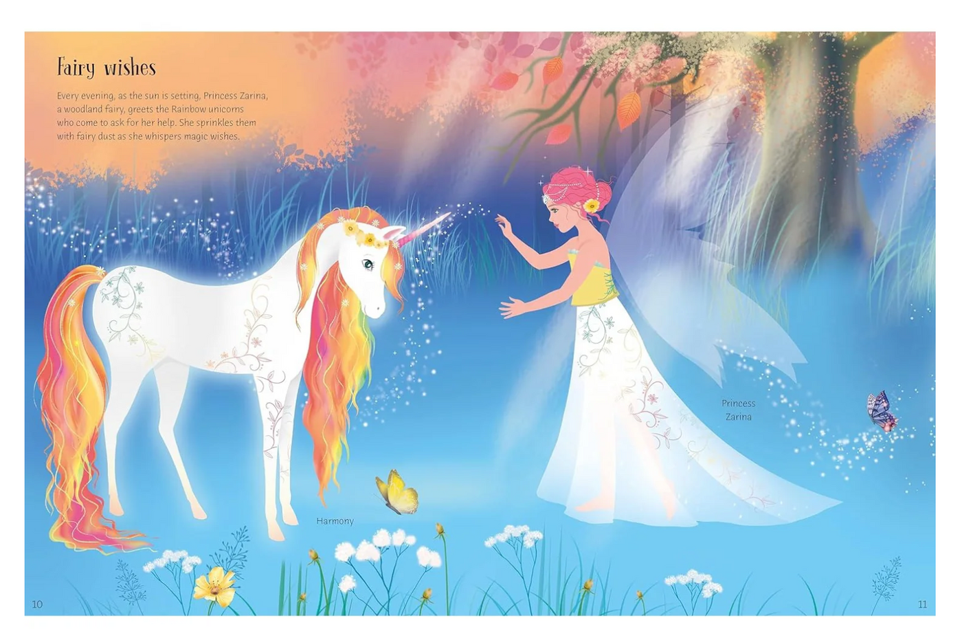 Usborne Rainbow Unicorns Sticker Dolly Dressing