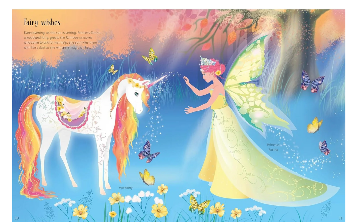 Usborne Rainbow Unicorns Sticker Dolly Dressing