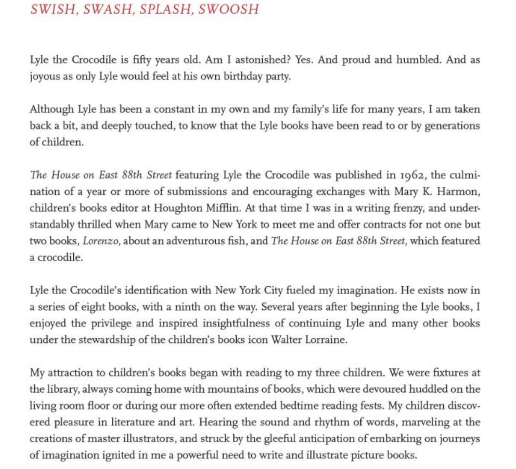 Bernard Waber Lyle Lyle Crocodile Storybook Favorites
